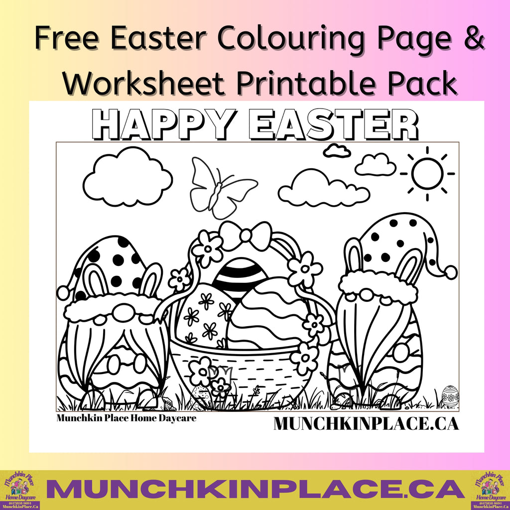 Free Easter Colouring Page and Worksheet Printable