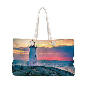 Lighthouse at Sunset Weekender Bag