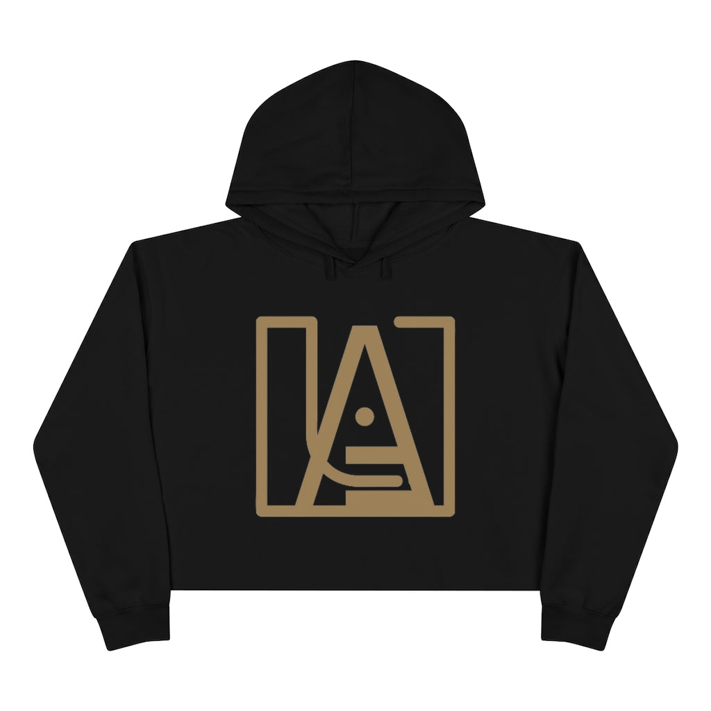 ICONIC Crop Hoodie in Gold