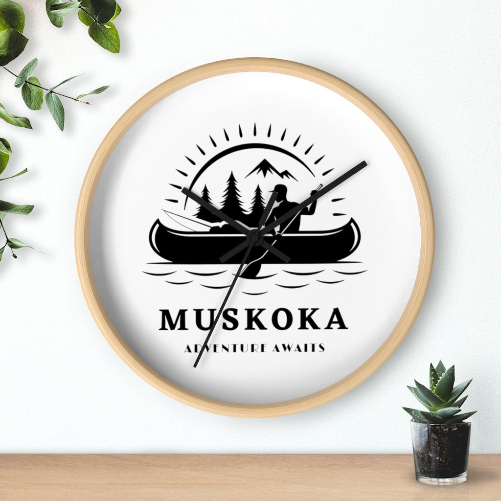 Muskoka Adventure Awaits ll Wall clock