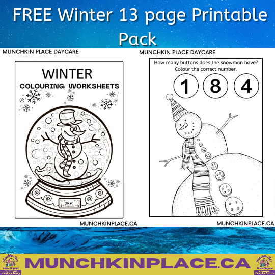 FREE Winter Colouring Pages and Worksheets