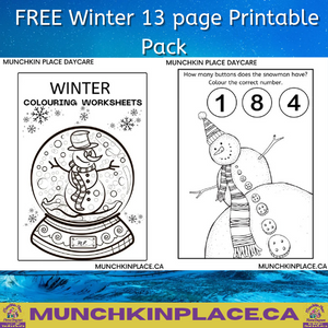 FREE Winter Colouring Pages and Worksheets