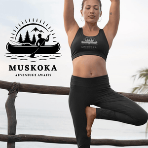 Muskoka Adventure Awaits Sports bra - Munchkin Place Shop 