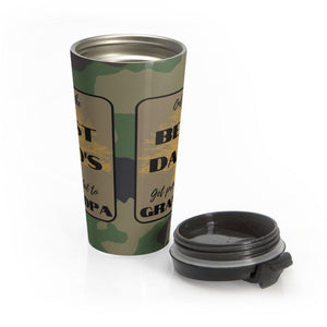 Only the Best Dad's get promoted to Grandpa Stainless Steel Travel Mug - Munchkin Place Shop 