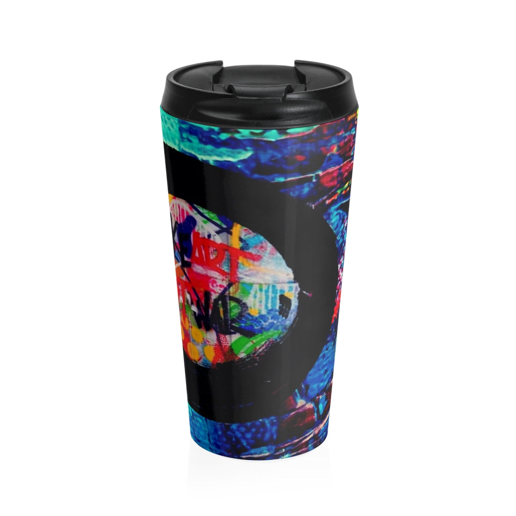 Make Art Not War Stainless Steel Travel Mug