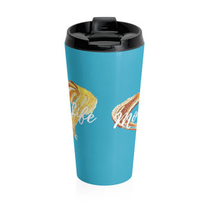 Turquoise Mom Life Stainless Steel Travel Mug