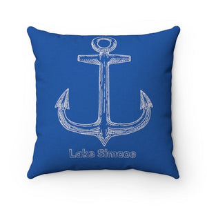 Lake Simcoe Anchor & Boat Wheel  Square Pillow - Munchkin Place Shop 
