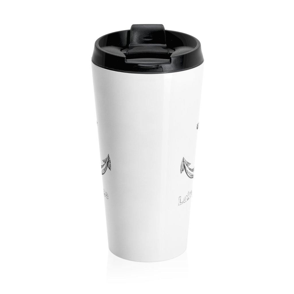 Lake Simcoe Stainless Steel Travel Mug Black and White - Munchkin Place Shop 