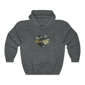 Mom Life ™ Camo Heart Hooded Sweatshirt