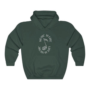 Music Is Life  Life is Music Unisex Heavy Blend™ Hooded Sweatshirt - Munchkin Place Shop 