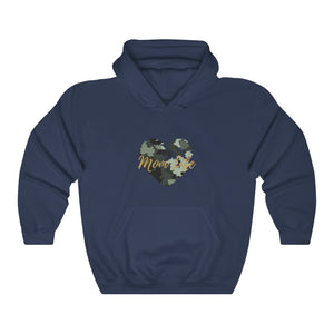 Mom Life ™ Camo Heart Hooded Sweatshirt