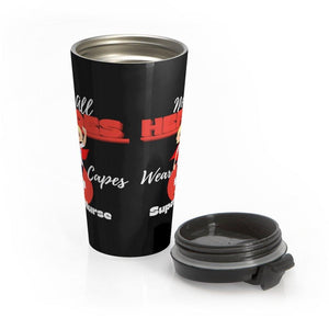 Super Nurse Black Stainless Steel Travel Mug - Munchkin Place Shop 