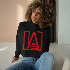 ICONIC Crop Hoodie in Red