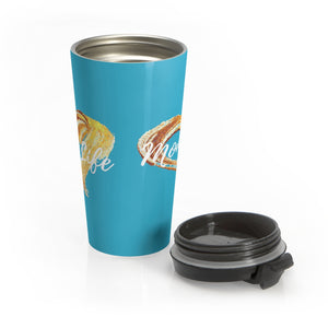 Turquoise Mom Life Stainless Steel Travel Mug