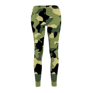 Art Leggings Purple Camo Brushed Suede Leggings