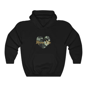 Mom Life ™ Camo Heart Hooded Sweatshirt