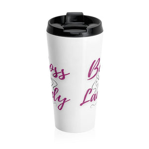 Boss Lady Stainless Steel Travel Mug Wht - Munchkin Place Shop 