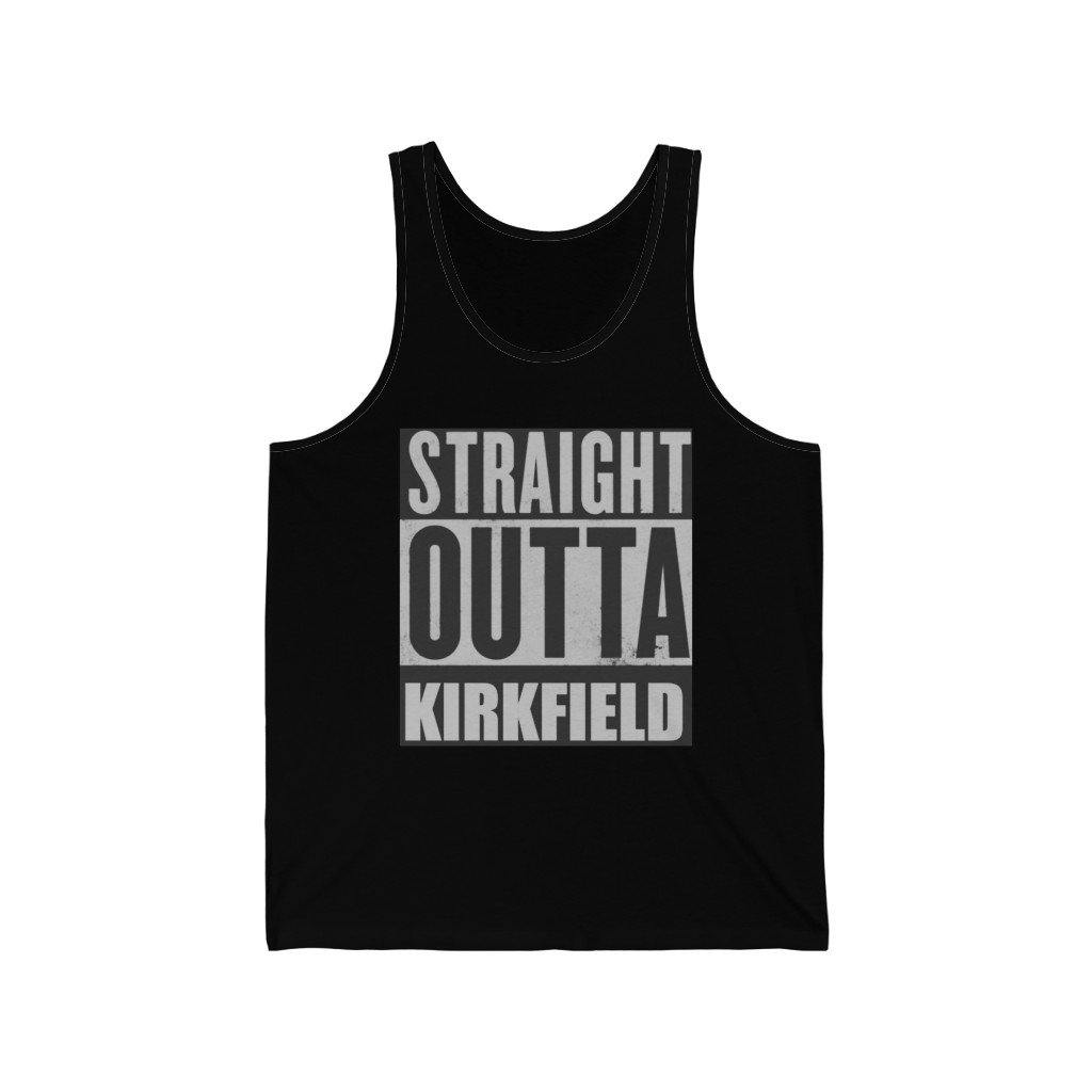 Straight Outta Kirkfield Unisex Jersey Tank - Munchkin Place Shop 