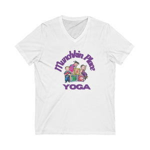 Munchkin Place Yoga Unisex Jersey Short Sleeve V-Neck Tee