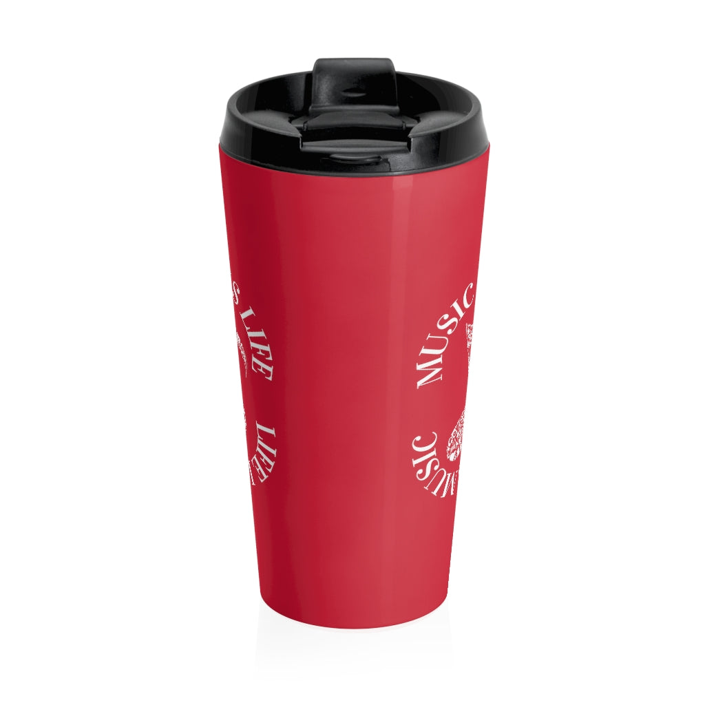 Music Is Life Stainless Steel Travel Mug