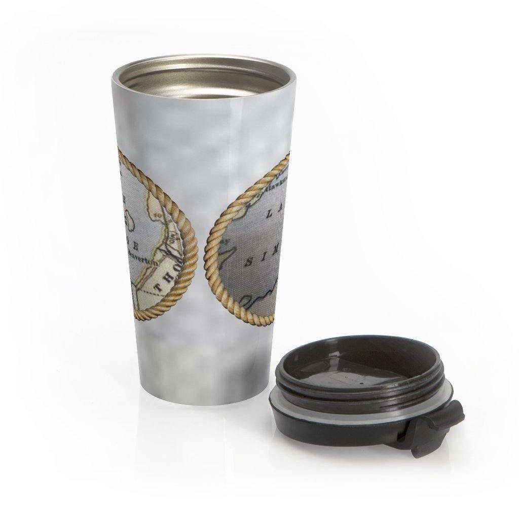 Map of Lake Simcoe Map Stainless Steel Travel Mug - Munchkin Place Shop 