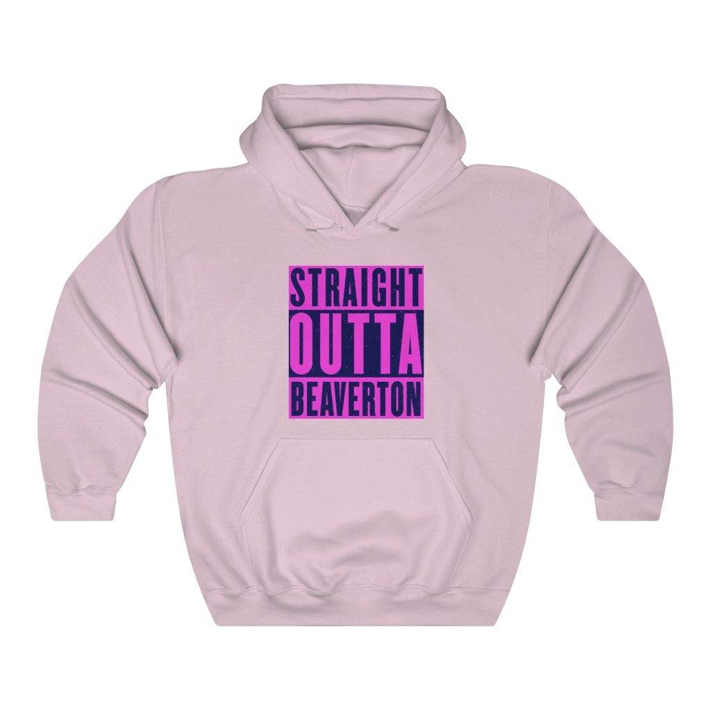 Straight Outta Beaverton Heavy Blend™ Hooded Sweatshirt Salmon - Munchkin Place Shop 