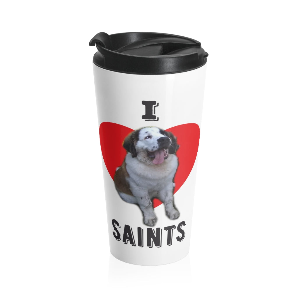 I Love Saints Stainless Steel Travel Mug ll