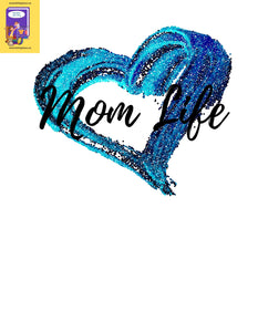 Mom Life Open Blue Heart Enamel Camping Mug - Munchkin Place Shop 