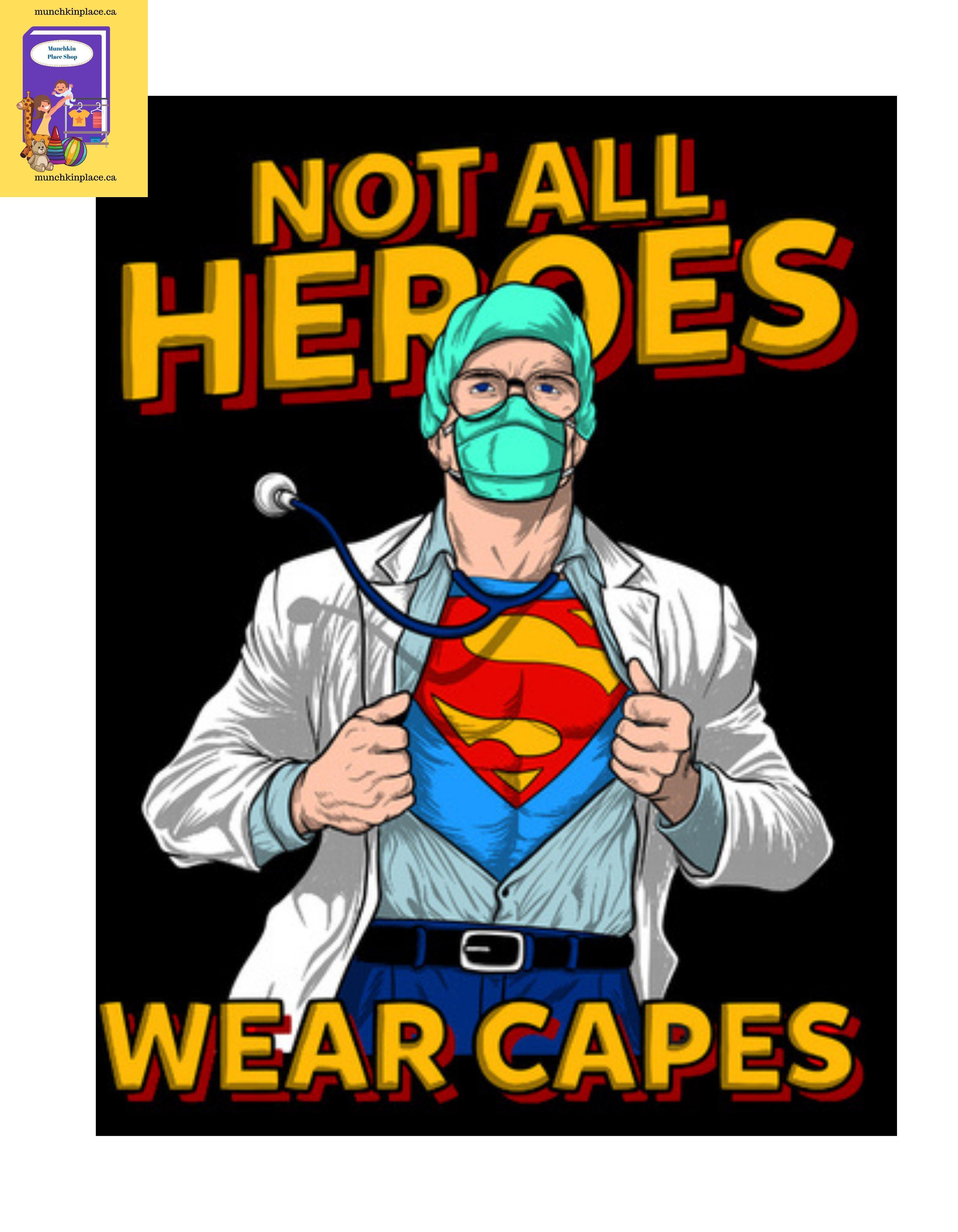 Not All Heroes Wear Capes M Stainless Steel Travel Mug - Munchkin Place Shop 