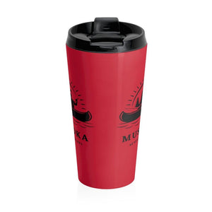 Muskoka Adventure Awaits Red Stainless Steel Travel Mug - Munchkin Place Shop 