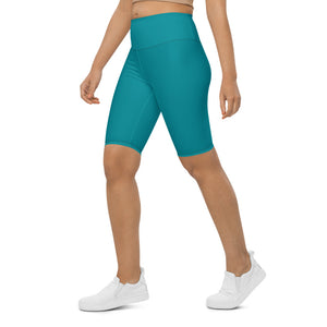 ICONIC Eastern Blue Biker Shorts in Gold