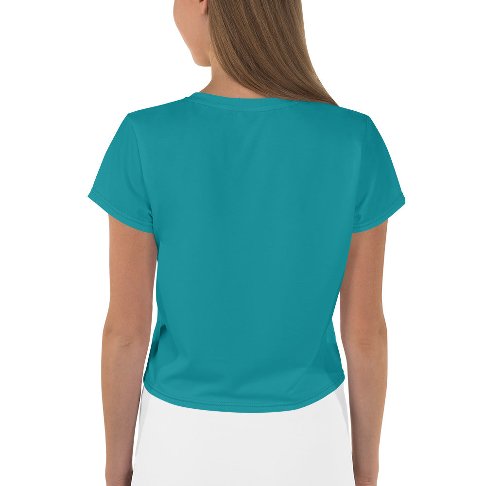 ICONIC Crop Tee in Eastern Blue