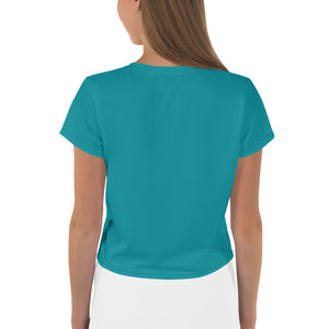 ICONIC Crop Tee in Eastern Blue