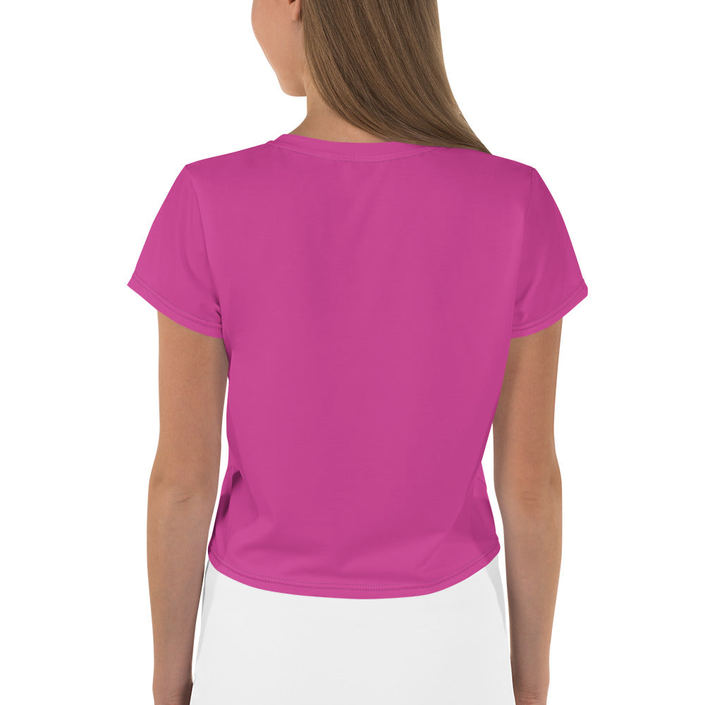 ICONIC Crop Tee in Hot Pink