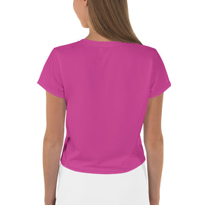 ICONIC Crop Tee in Hot Pink