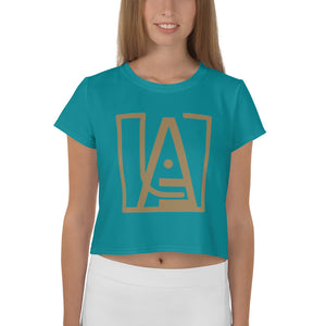 ICONIC Crop Tee in Eastern Blue