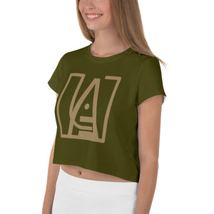 ICONIC Crop Tee in Army Green
