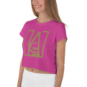 ICONIC Crop Tee in Hot Pink