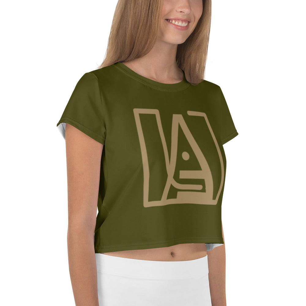 ICONIC Crop Tee in Army Green