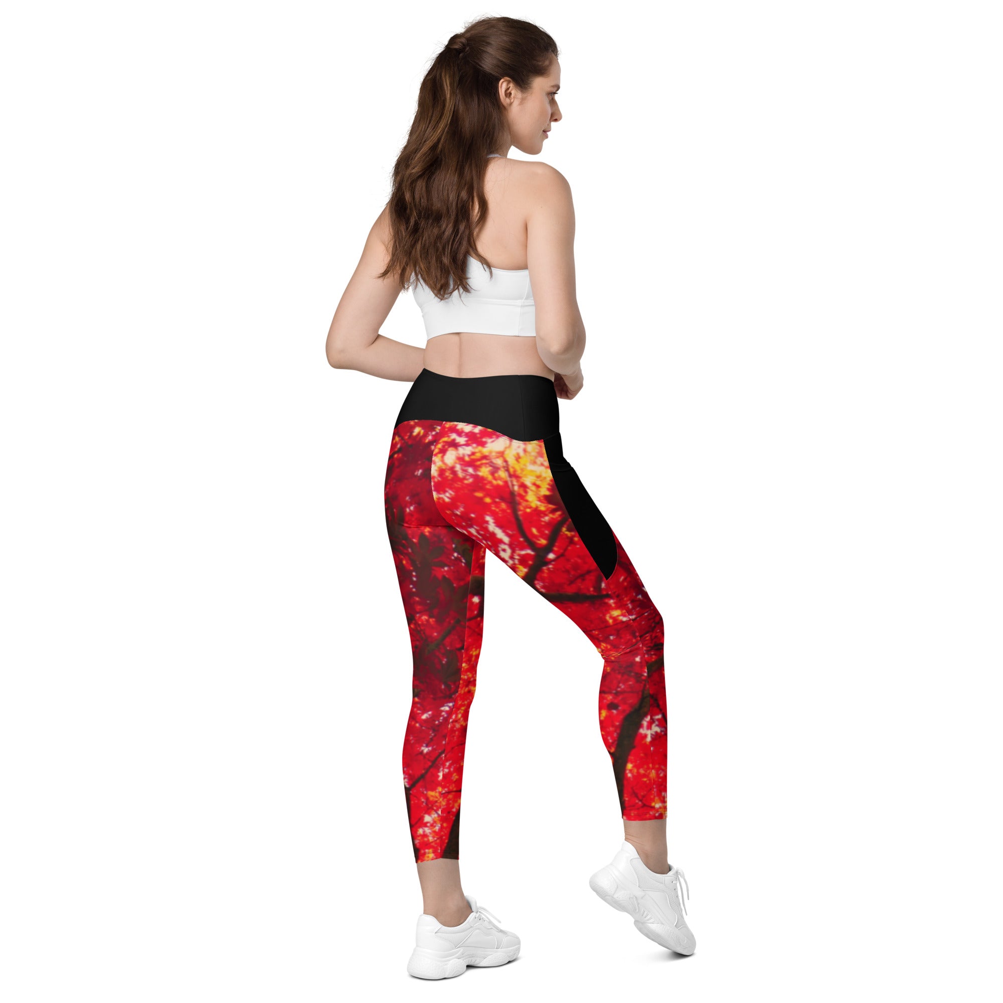 Oh Canada Crossover leggings with pockets