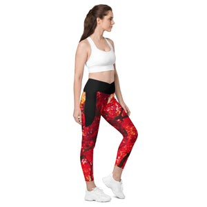 Oh Canada Crossover leggings with pockets