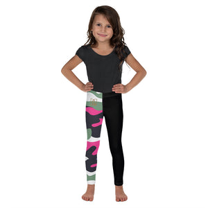 ICONIC Pink and Green Camo Kid's Leggings