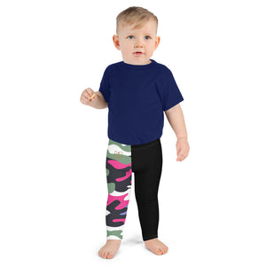 ICONIC Pink and Green Camo Kid's Leggings