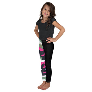 ICONIC Pink and Green Camo Kid's Leggings