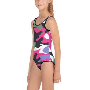 ICONIC Pink Camo Kids Swimsuit