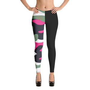 ICONIC Pink and Green Camo Leggings