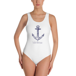 Lake Simcoe One-Piece Swimsuit in White