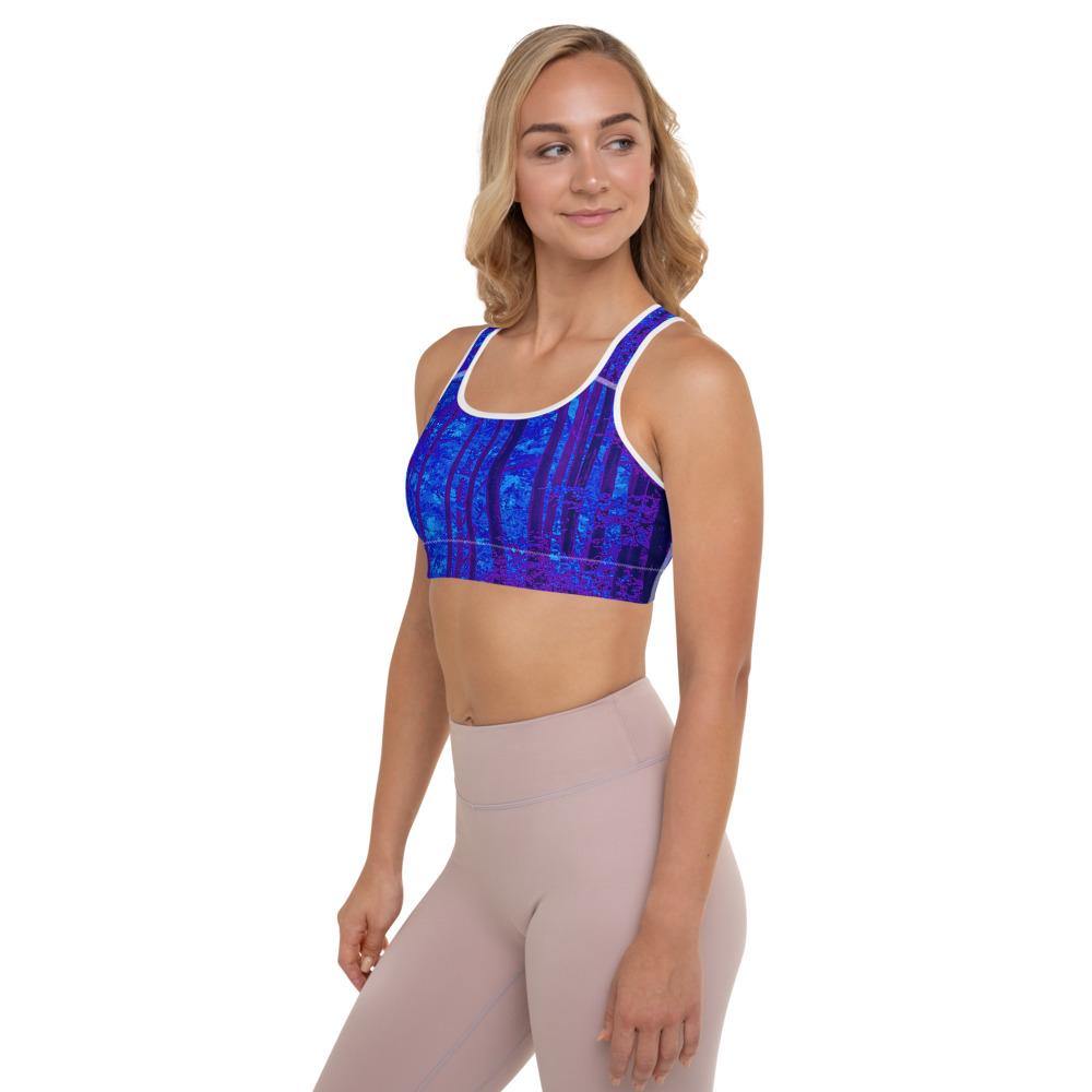 Into the Woods Mystical Shades of Blue Padded Sports Bra - Munchkin Place Shop 