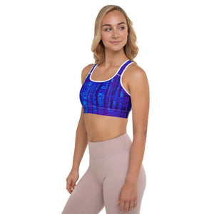 Into the Woods Mystical Shades of Blue Padded Sports Bra - Munchkin Place Shop 