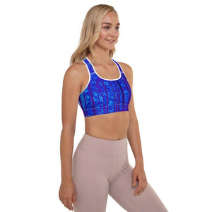 Into the Woods Mystical Shades of Blue Padded Sports Bra - Munchkin Place Shop 